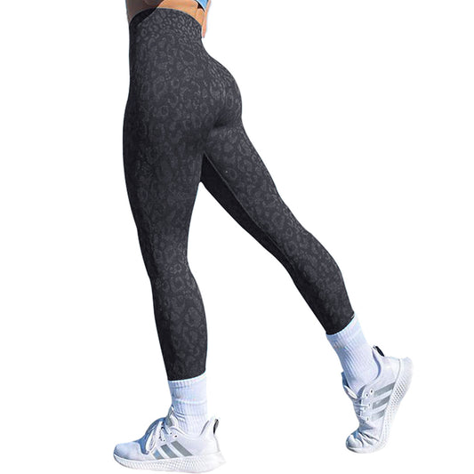 Adapt Leggings Black & Grey Leopard