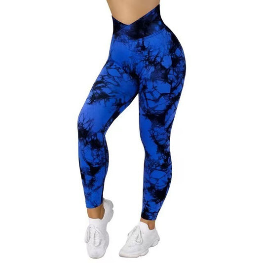 Revive Tie Dye Leggings Blue