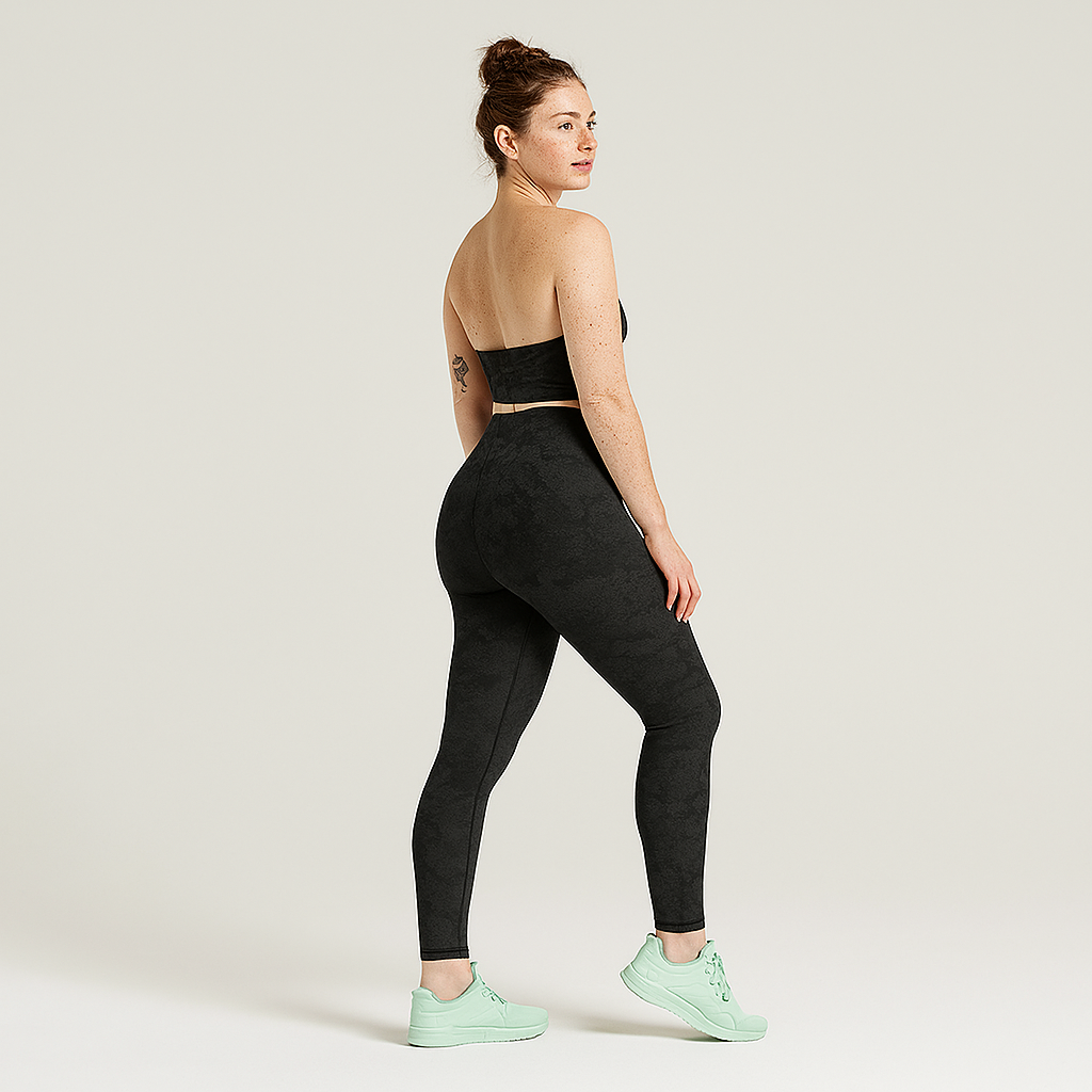 Adapt Leggings Black & Grey Camo