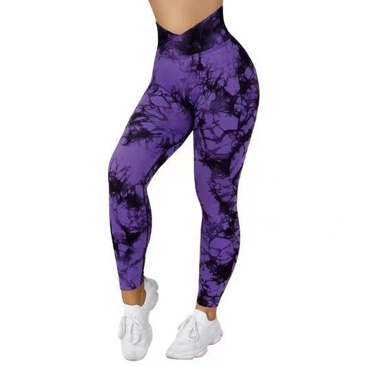 Revive Tie Dye Leggings Purple